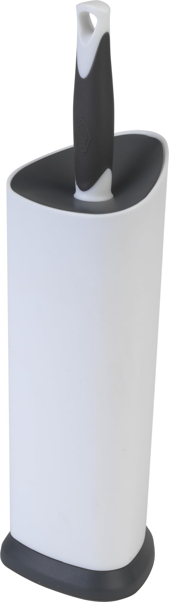 Clorox Covered Toilet Brush and Caddy with Splash Guard & Non-Skid Base, 2-Piece, White