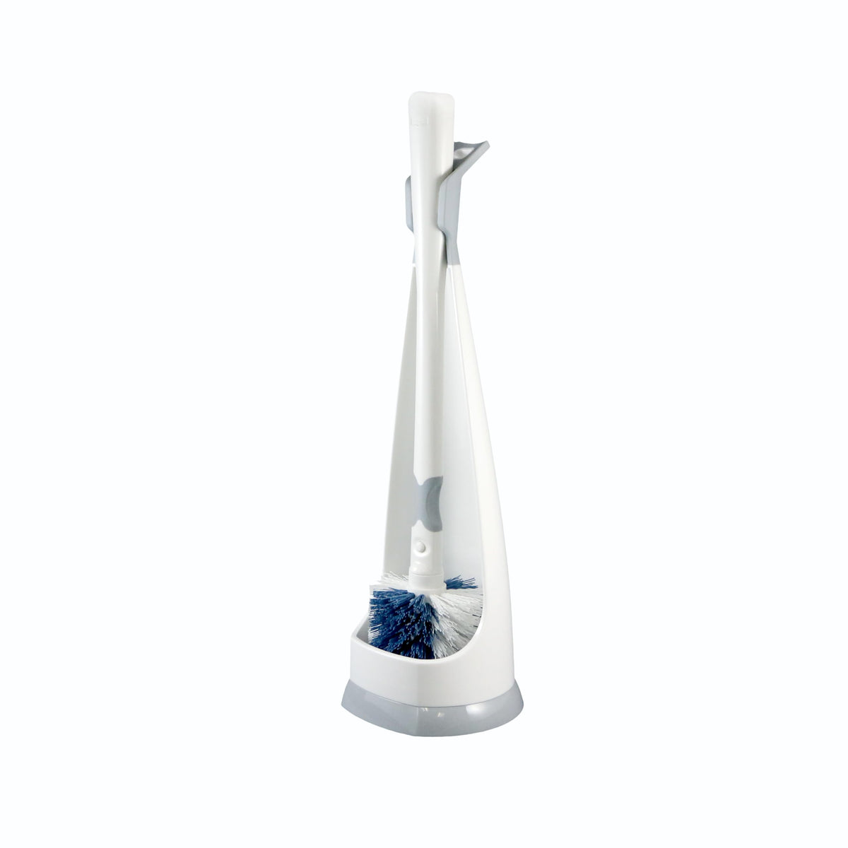 Unger No-Drip Toilet Brush Set, Flexible Neck Scrubber with Portable Carrying Caddy Holder, Discreet Bathroom Cleaning Supplies, Scrub Tough Stains with Non-Scratch Bristles
