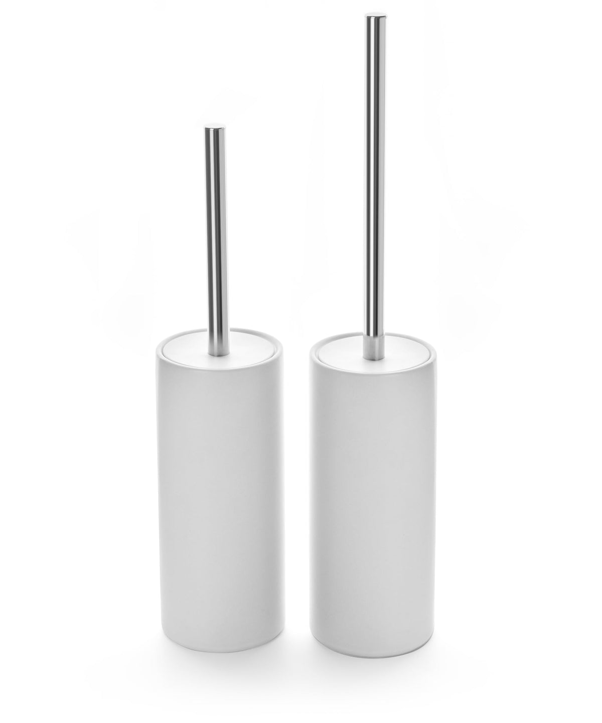 Matt White Ceramic Toilet Brush and Holder Set