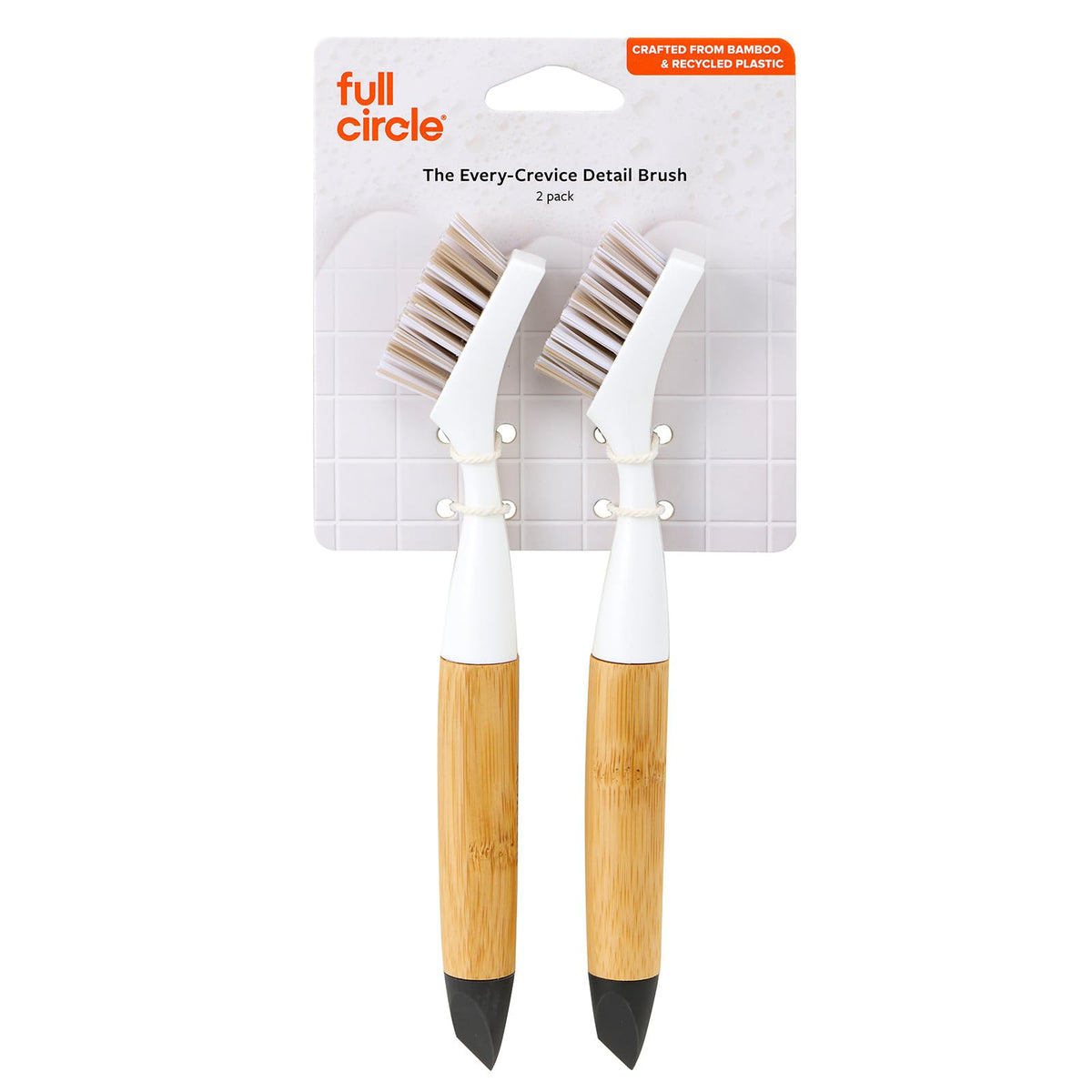 Full Circle Every-Crevice Detail Brush for Grout, White