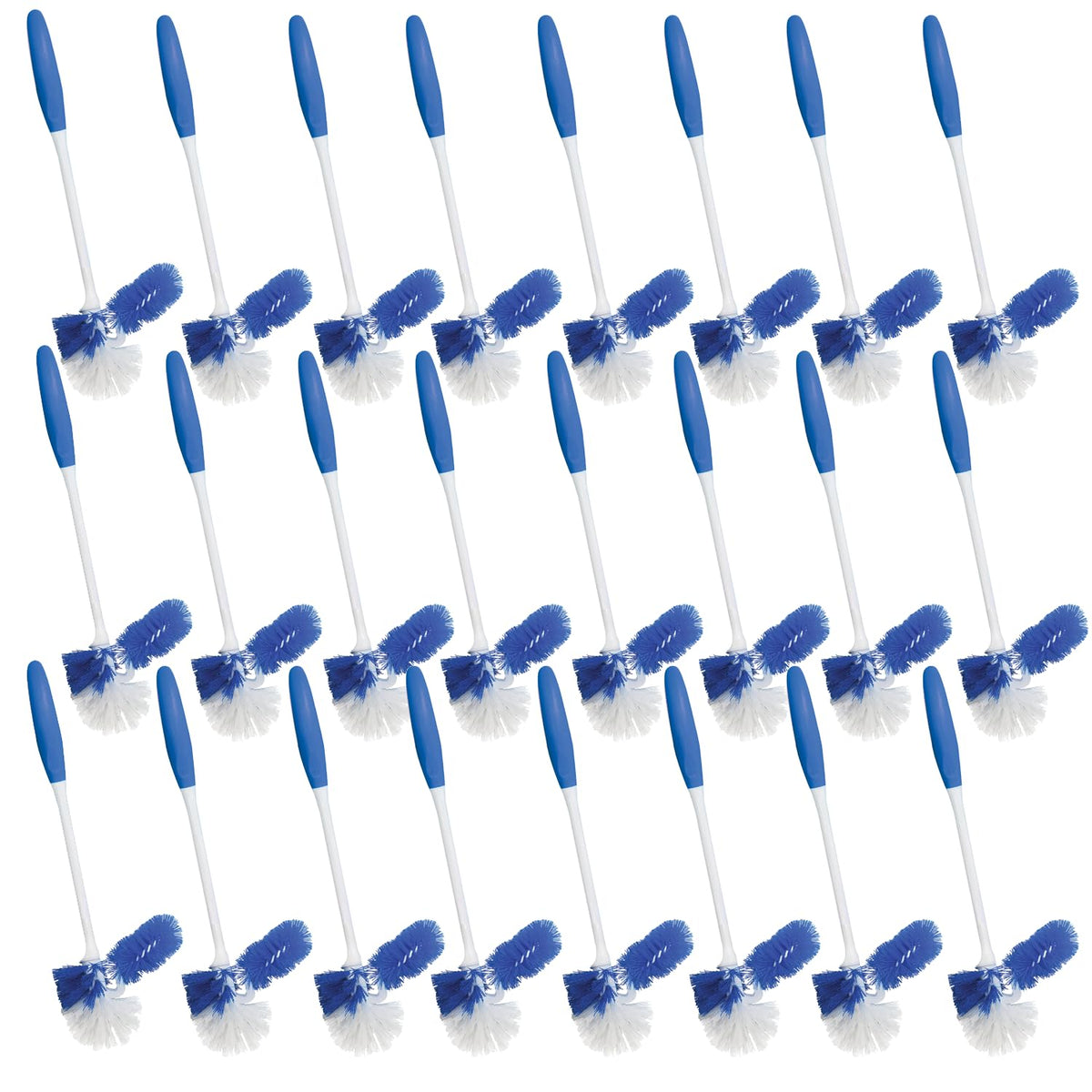 LOLA Classic Toilet Brush, Durable Fiber Stiff Bristles, Non-Scratch - 2 PK