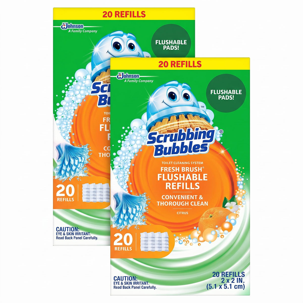 Scrubbing Bubbles Fresh Brush Toilet Bowl Cleaner Kit with Flushable Pads