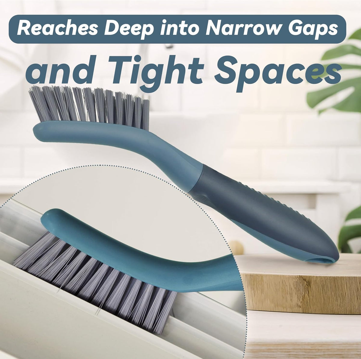 2 Pack Grout Scrub Brush with Stiff Bristles