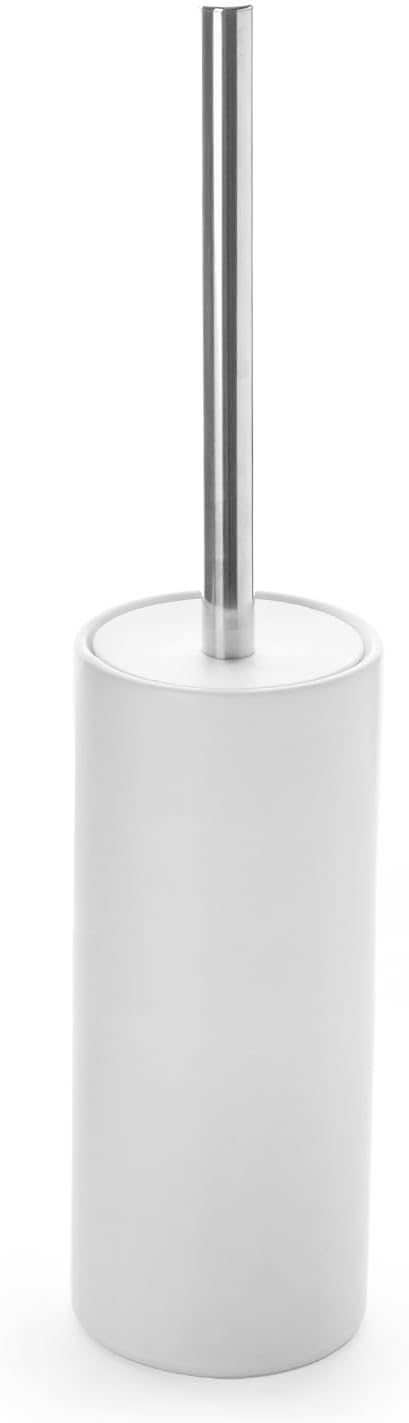 Matt White Ceramic Toilet Brush and Holder Set