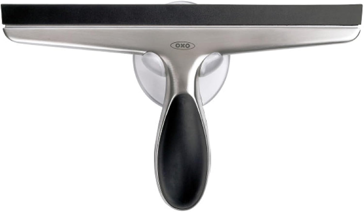 OXO Good Grips Stainless Steel Squeegee - All-Purpose for Bathroom, Glass Shower Doors, Mirrors, Tiles, Countertops and Car Windows - Streak Free