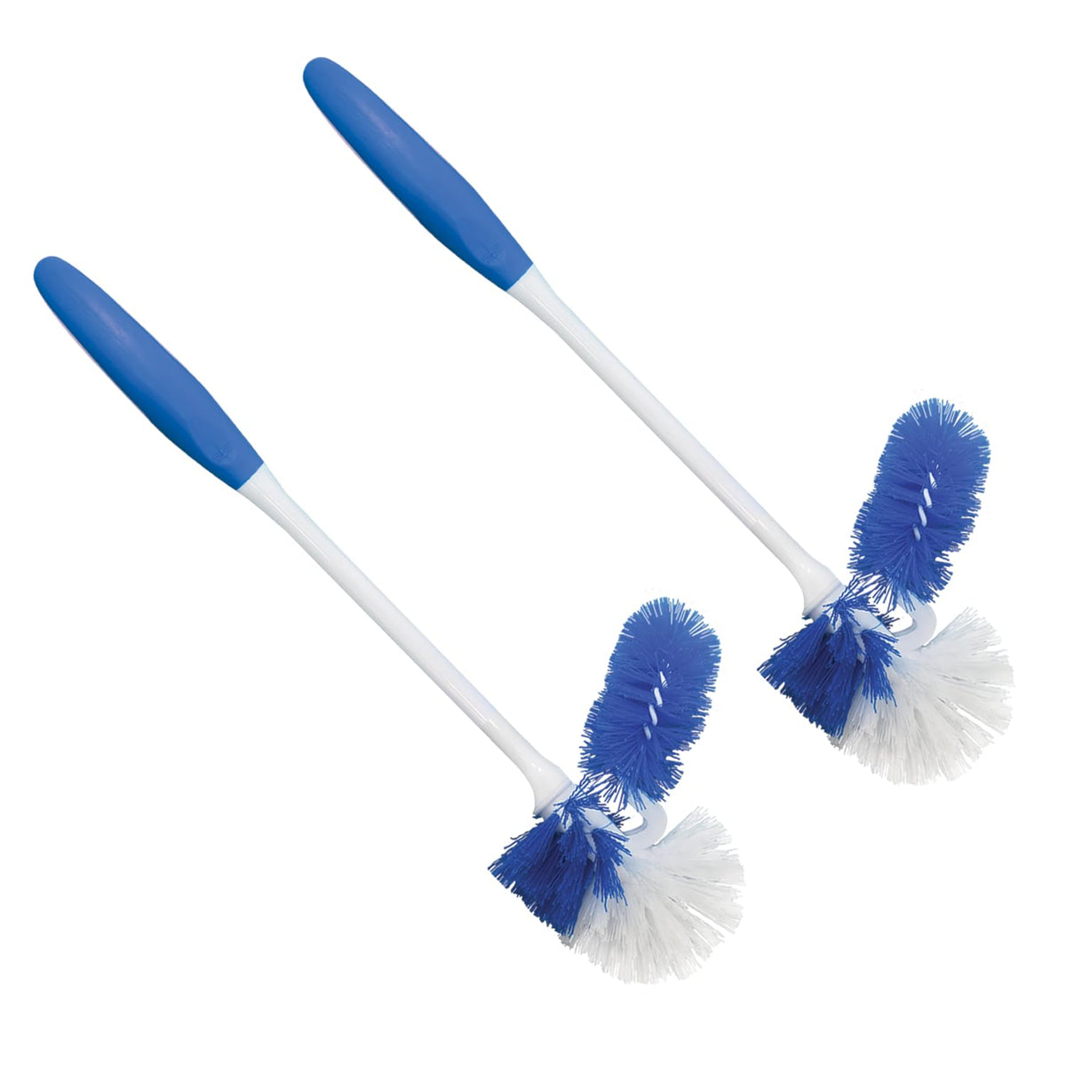 LOLA Classic Toilet Brush, Durable Fiber Stiff Bristles, Non-Scratch - 2 PK