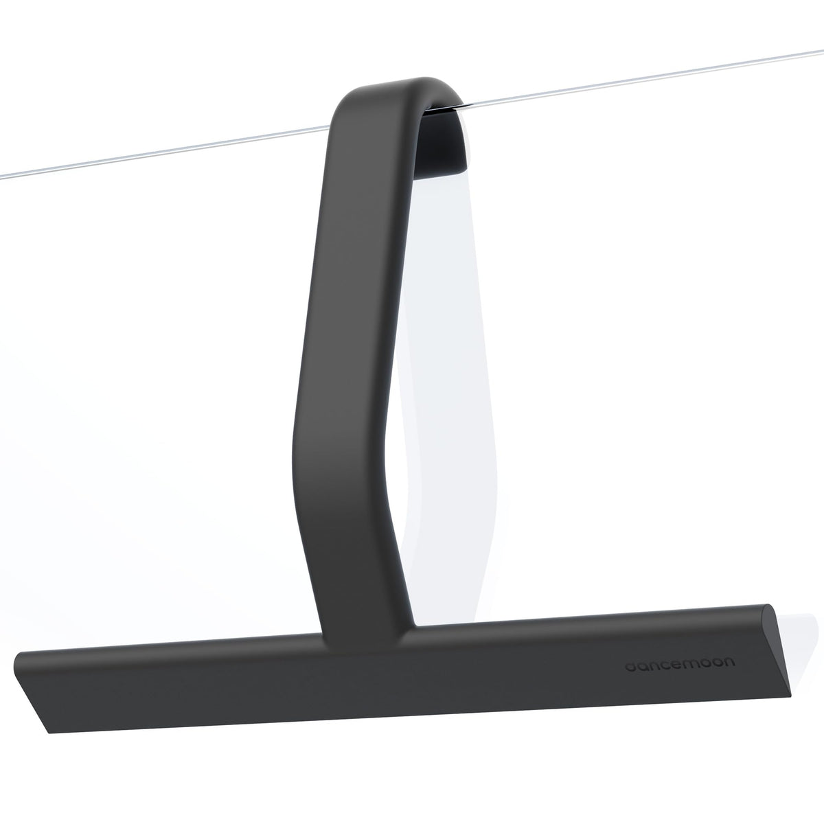dancemoon JustHang Shower Squeegee with Built-in Hook, 10-Inch Black