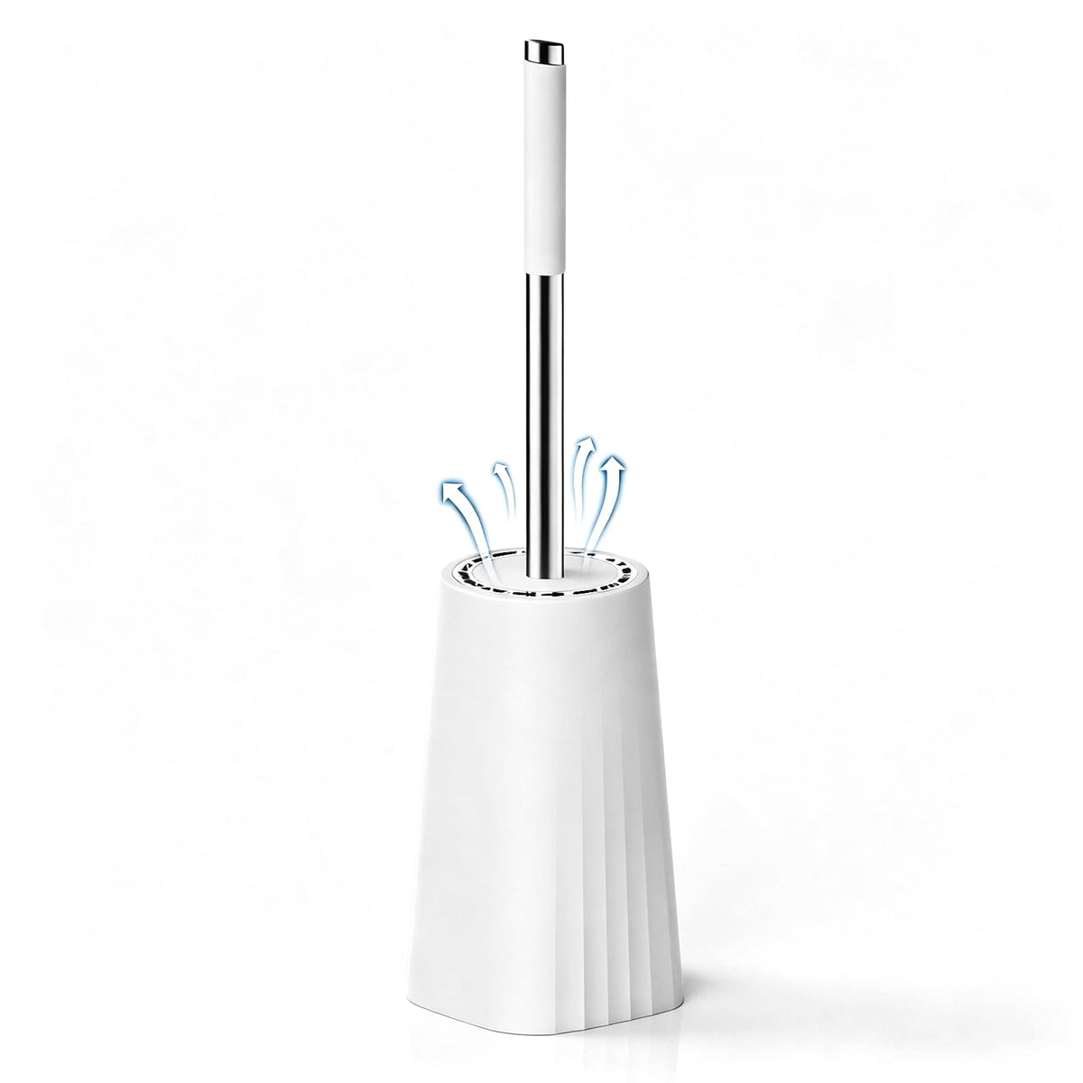 SetSail Toilet Brush, Compact Size Toilet Bowl Brush and Holder Toilet Brushes for Bathroom with Stainless Steel Handle Toilet Cleaner Brush with Durable Scrubbing Bristles, Splash-Proof