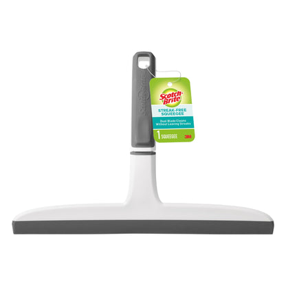 Scotch-Brite, All-Purpose 10 Inch Dual Blade Streak-Free Squeegee, Safe on Mirrors, Glass Shower Doors, Windows, Sinks and More