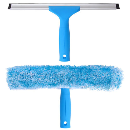 MR.SIGA Professional Window Squeegee & Microfiber Window Scrubber, 14 inch