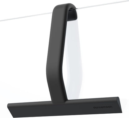dancemoon JustHang Shower Squeegee with Built-in Hook, 10-Inch Black