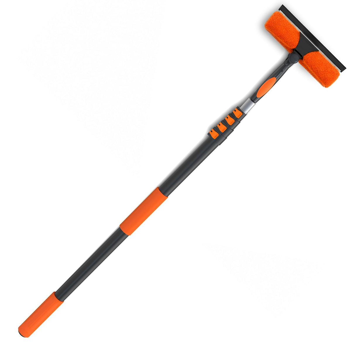 LAANPOLE 26FT Window Squeegee with Extension Pole, 2-in-1 Squeegee for Window Cleaning, Professional Cleaning Kit for Home with 20FT Telescoping Pole for Outdoor Indoor Use