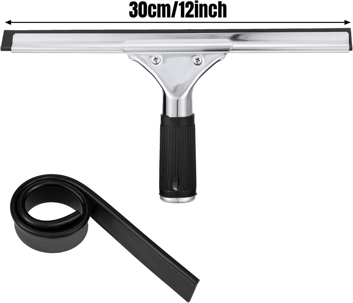6 Pcs 12'' Professional Steel Window Squeegee