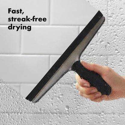 OXO Good Grips Stainless Steel Squeegee - All-Purpose for Bathroom, Glass Shower Doors, Mirrors, Tiles, Countertops and Car Windows - Streak Free
