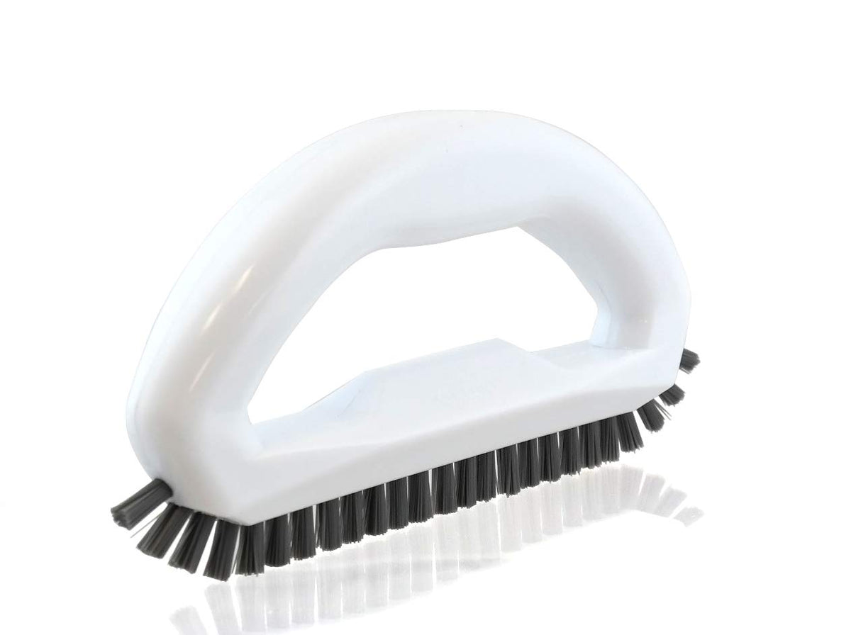 Small Cleaning Brush Set 3pcs—Crevice Brushes for Cleaning—Scrub Brushes Set with Silicone Tipped Scrub Brush—Stiff Handle Miniature Cleaning Brush for Kitchen Uensils, Tight Spaces, Tub, Shower