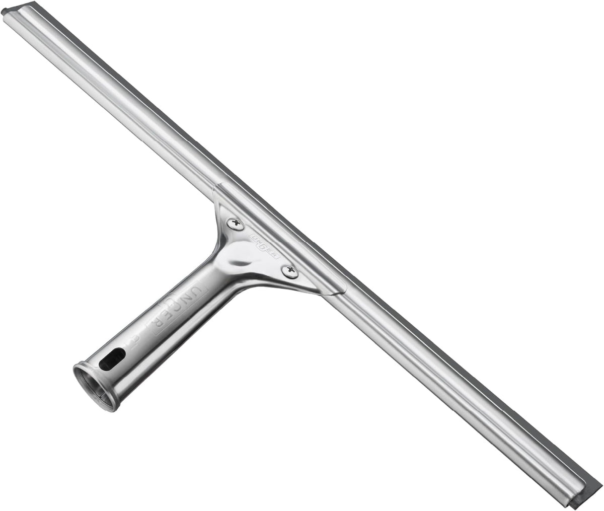 Unger Professional Stainless Steel Heavy-Duty Squeegee, 12", Silver