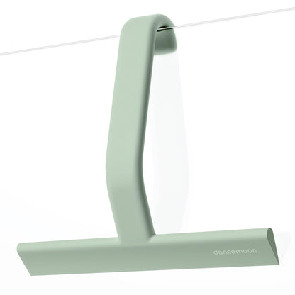 dancemoon JustHang Shower Squeegee with Built-in Hook, 10-Inch Sage Green