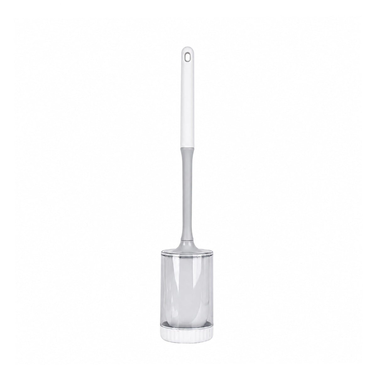 SUS304 Stainless Steel Toilet Brush and Holder Set Stain Nickle 12In Handle BristlesToilet Bowl Brush Cepillo para Baños Bathroom Brushes Cleaning Brush with Case Anti-Rust Brushed Silver