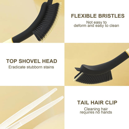 Crevice Cleaning Brush, Hard Bristle Grout Brush Gap Cleaner Tool for Tight Groove Spaces, Kitchen, Bathroom, Sliding Shower Door, Faucets Corners, Tiles, Sink and Windows Track