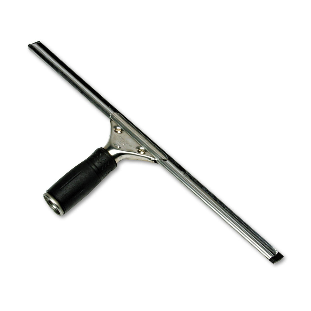 Unger Professional Connect and Clean 12” Performance Squeegee for Glass and Window Care with Replacement Rubber, Heavy Duty Cleaning Supplies with Streak-Free Results, Handheld Household Cleaner Tool