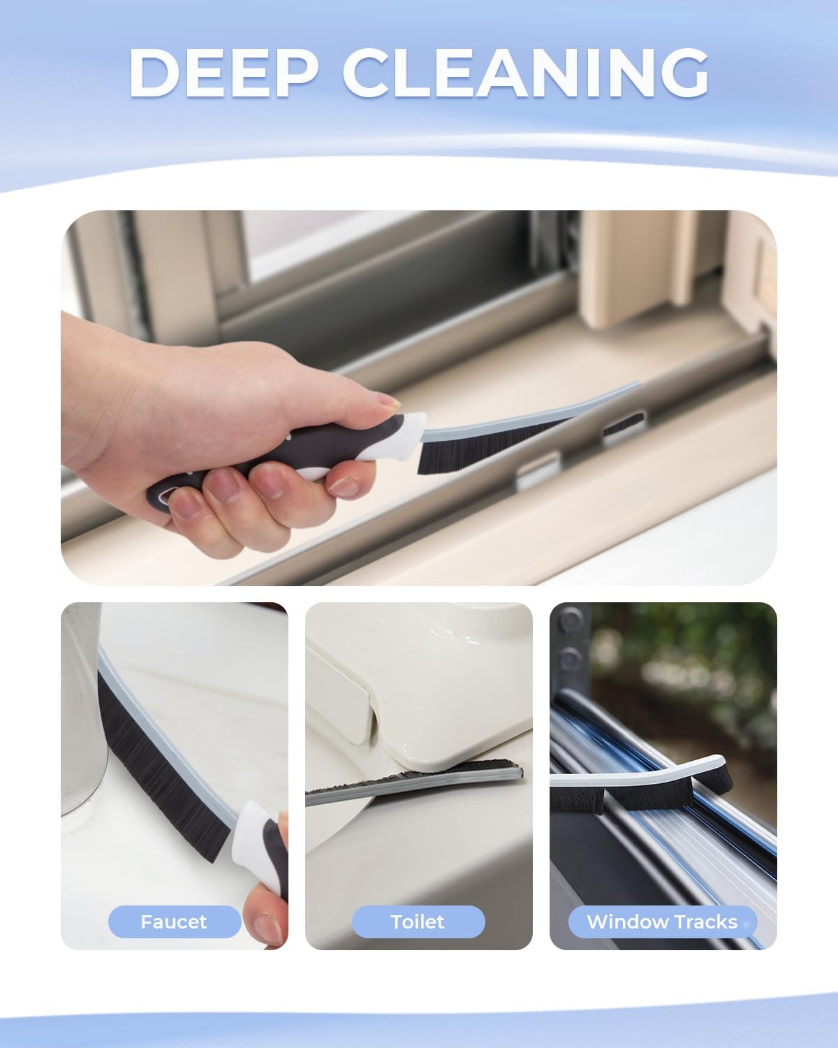 CLEANGOR Crevice Cleaning Brushes, Scrub Brushes for Hard to Reach Space