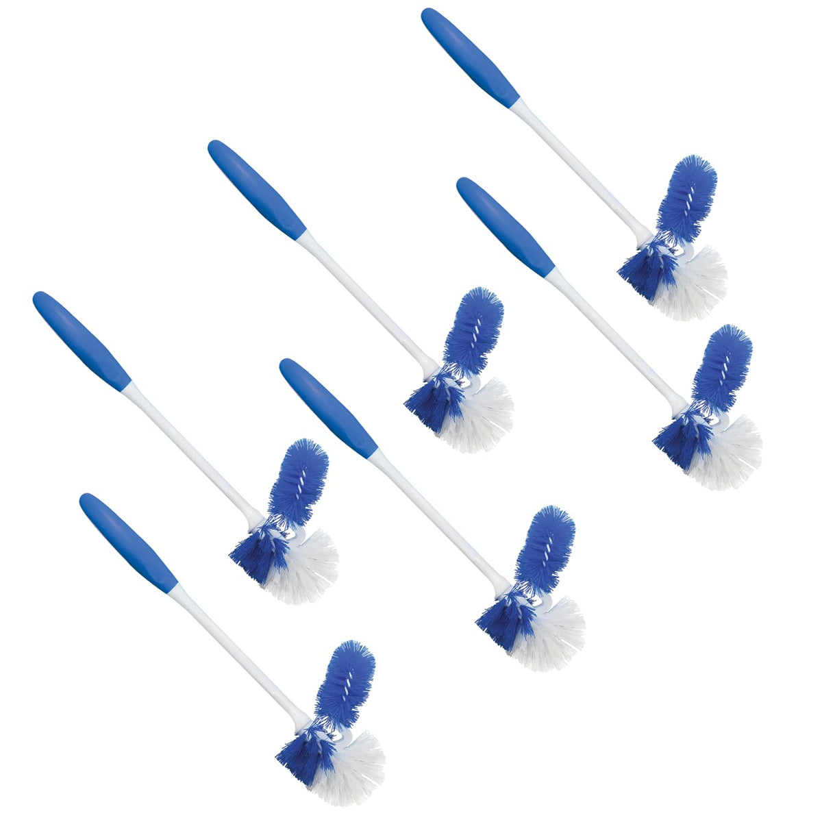 LOLA Classic Toilet Brush, Durable Fiber Stiff Bristles, Non-Scratch - 2 PK