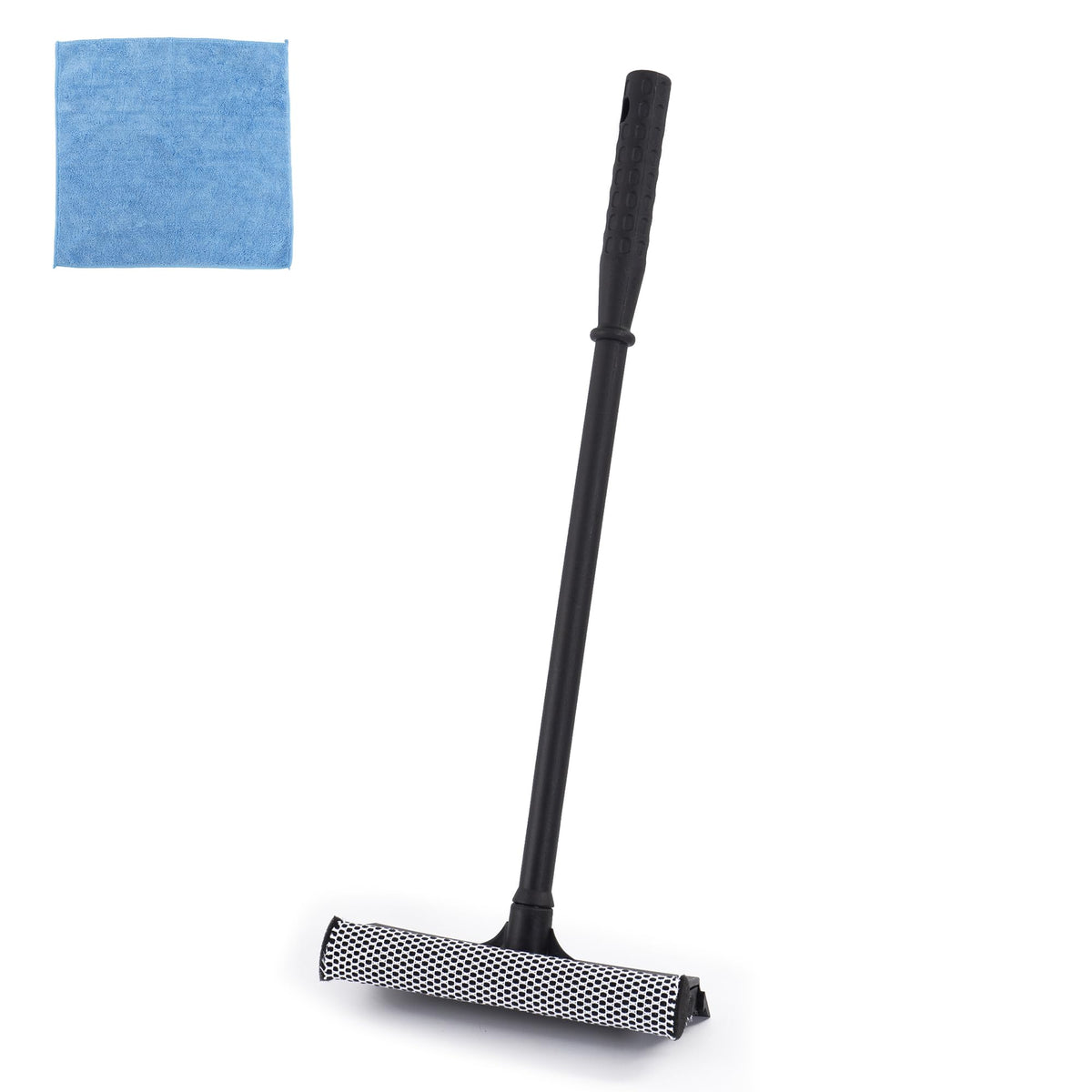 Matthew Cleaning All Purpose Window Squeegee Window Cleaner Tool,Car Squeegee Windshield Cleaning Sponge and Rubber Squeegee,2-in-1 Window Cleaner Sponge(8'') and Soft Rubber with Pole 20’’(6Pack)
