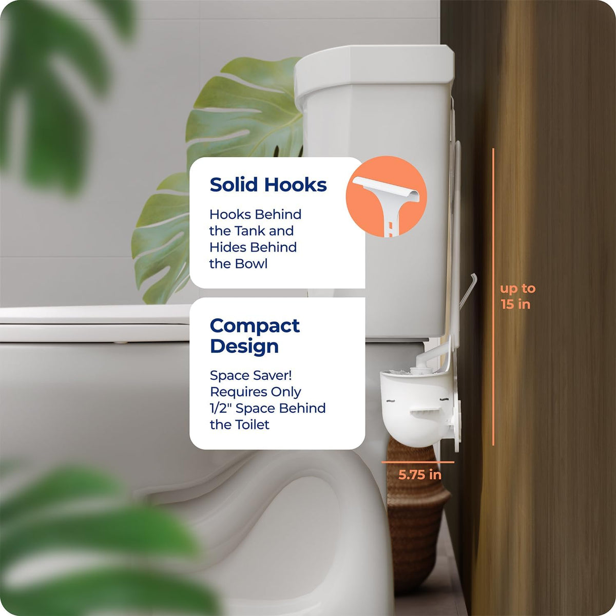 Squatty Potty Invisibrush Hidden Toilet Brush with Holder