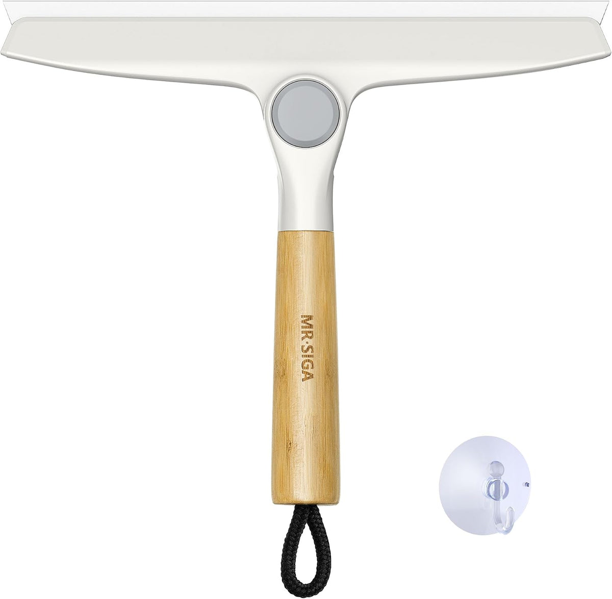MR.SIGA Silicone Squeegee for Shower Door, Mirror, Glass, 10 inch, White