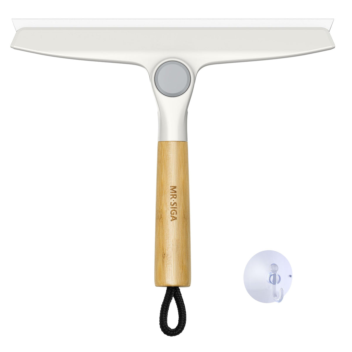MR.SIGA Silicone Squeegee for Shower Door, Mirror, Glass, 10 inch, White
