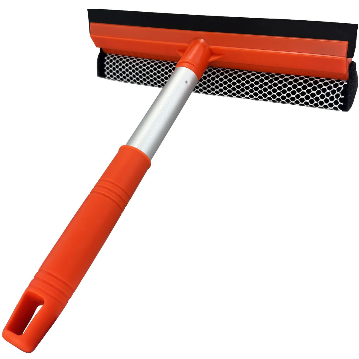 Window Squeegee for Window Cleaning, Squeegee Window Cleaner Tool 2 in 1 Car Window Cleaning Tool with Extension Pole 58‘’ Telescopic Window Washing Equipment, Shower Squeegee for Shower Glass Door