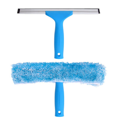 MR.SIGA Professional Window Squeegee & Microfiber Window Scrubber, 14 inch