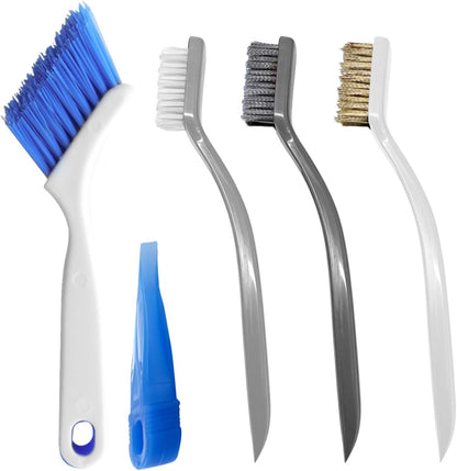 Crevice Cleaning Brush Set for Kitchen & Window Tracks, 4-Piece