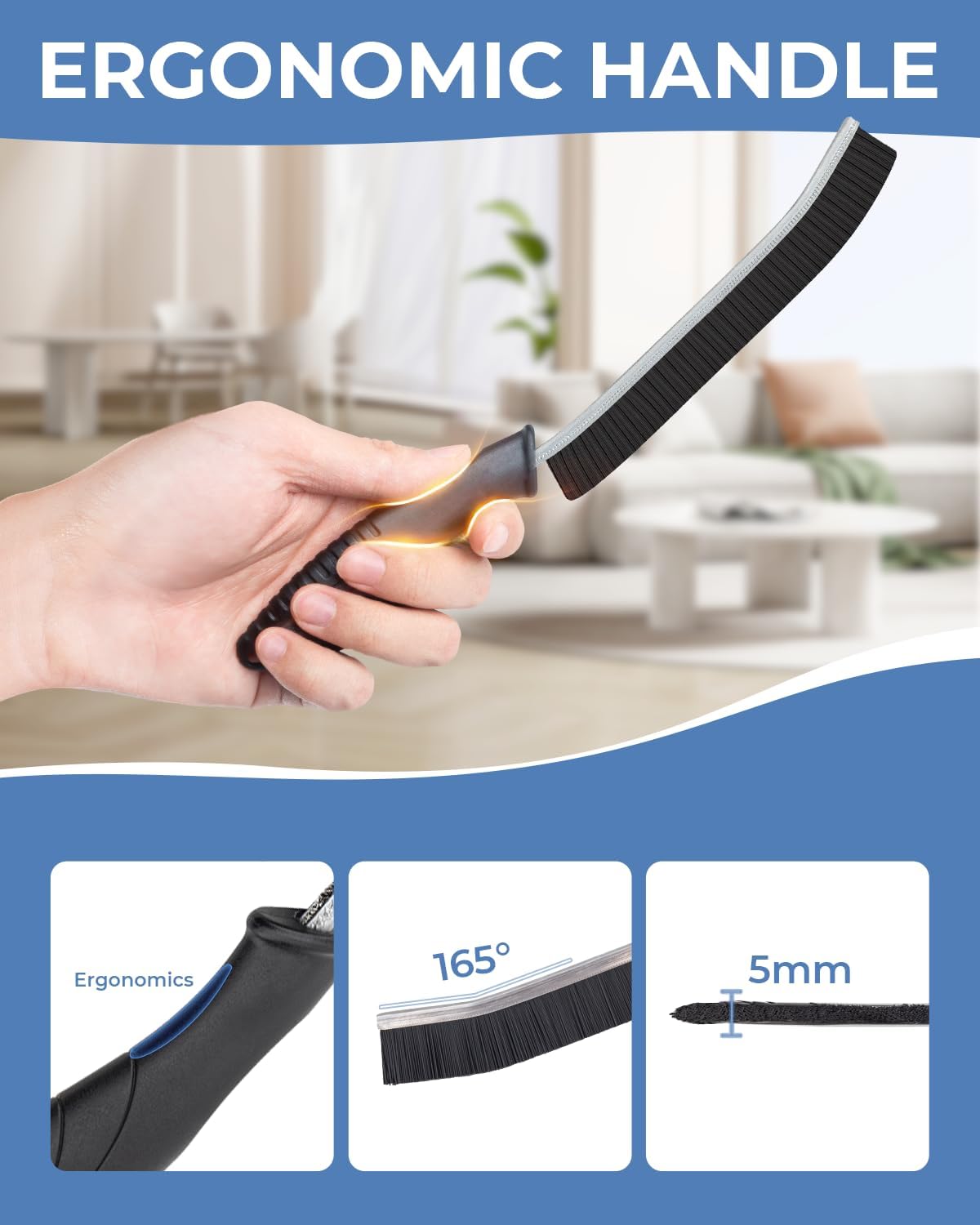 CLEANGOR Crevice Cleaning Brushes, Cleaner Scrub Brush Tool for Crevice