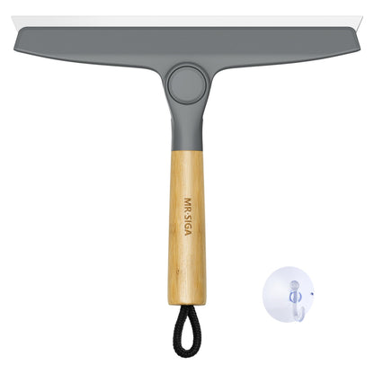 MR.SIGA Silicone Squeegee for Shower Door, Mirror, Glass, 10 inch, White