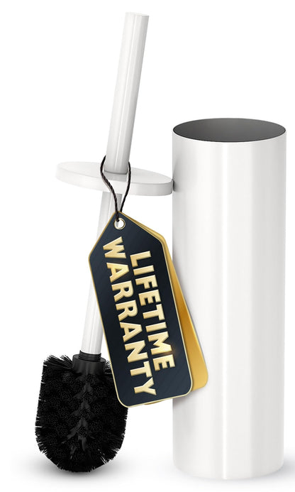 Stainless Steel Toilet Brush and Holder Set, Splash Guard (Brushed Gold)