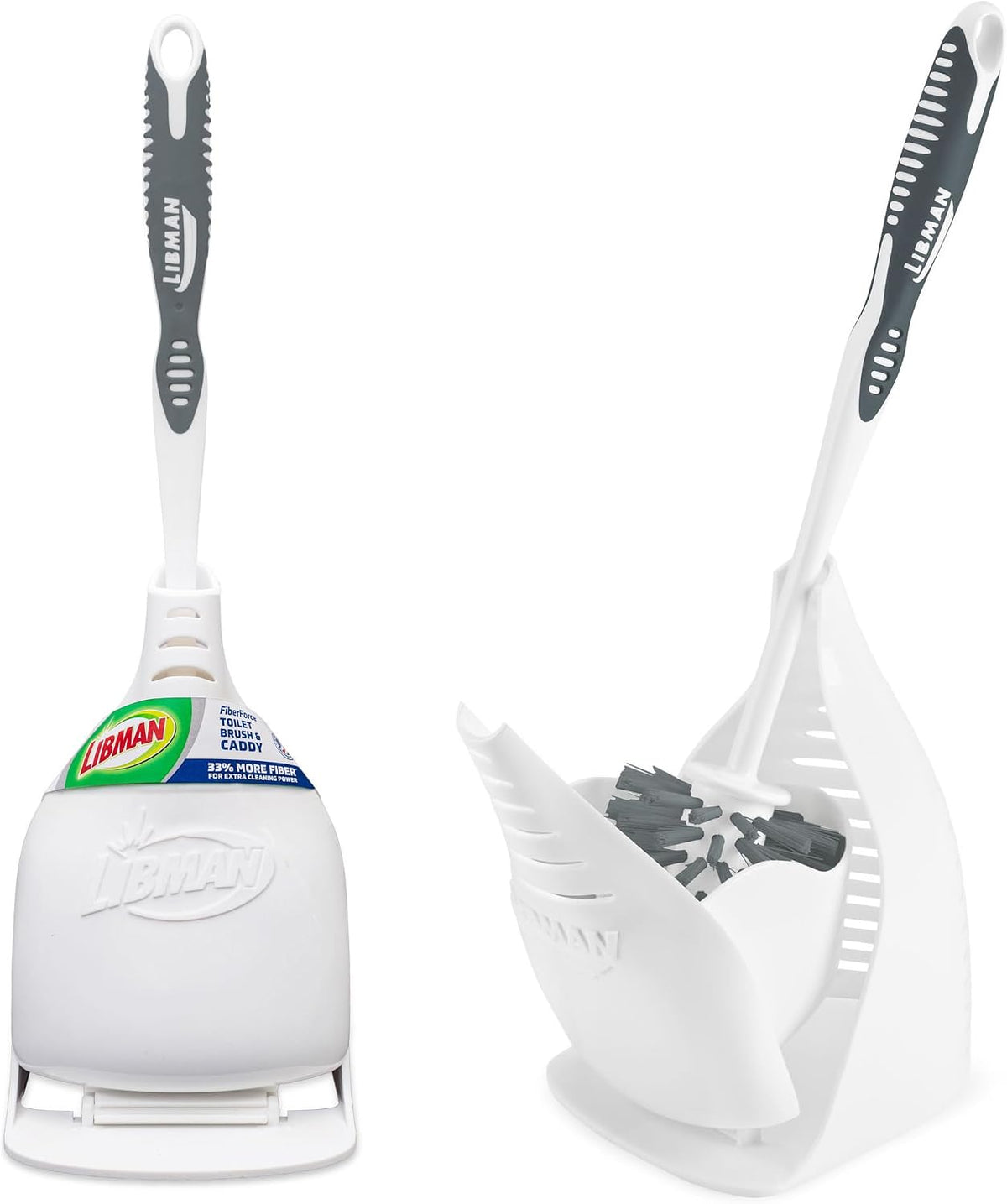 Libman Designer Bowl Brush and Caddy, Hygenic with Drying Slits, 2 Pack