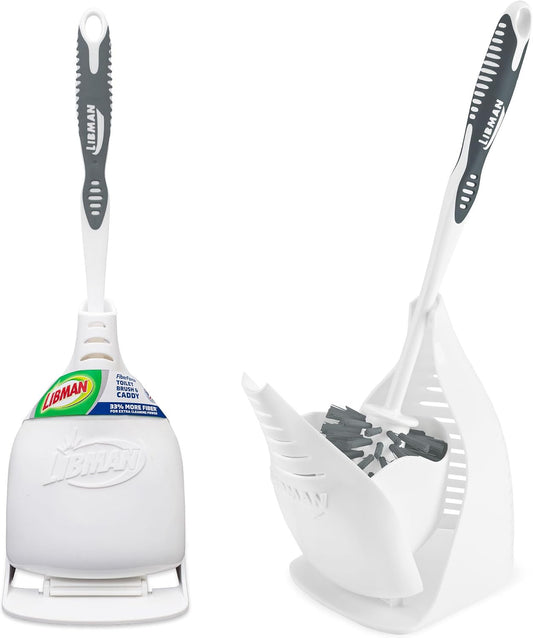 Libman Designer Bowl Brush and Caddy, Hygenic with Drying Slits, 2 Pack