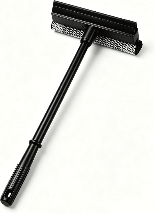 2 in1 Window Squeegee for Car, Window Cleaning Tool with 16inch Long Handle