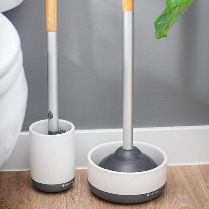 Full Circle Quick Drying Toilet Brush, Replaceable Head, White