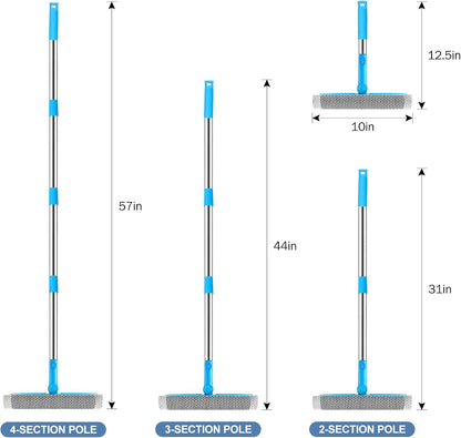 SetSail Window Squeegee 2 in 1 Window Cleaner Tool with 57in Extension Pole