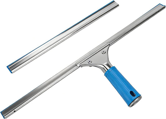 18” Professional Squeegee for Window Cleaning with 12” Replacement Blades