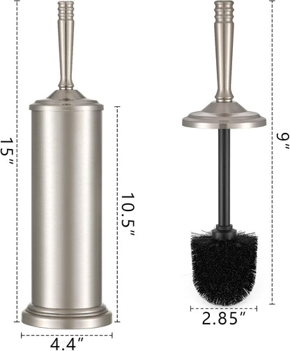 Stainless Steel Toilet Brush and Holder Set,Toilet Bowl Brush and Holder
