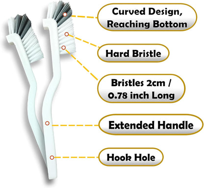 Betanull Crevice Cleaning Brush Set, Multi-Purpose Hard Bristle Brushes