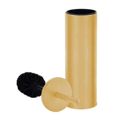 Deep & Sturdy Toilet Bowl Brush with Holder - Durable Scrubbing - Toilet Cleaners - Household Essentials - Silicone Brush - Bathroom Cleaner - Cleaning Supplies - Household Supplies, Matte Black