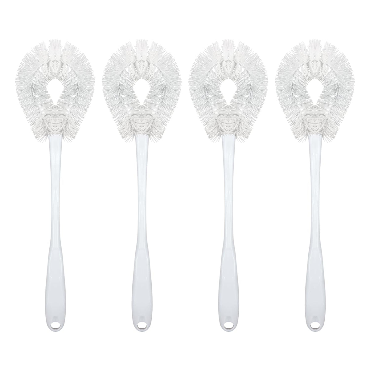 LOLA Classic Toilet Brush, Durable Fiber Stiff Bristles, Non-Scratch - 2 PK