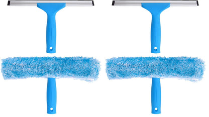 MR.SIGA Professional Window Squeegee & Microfiber Window Scrubber, 14 inch