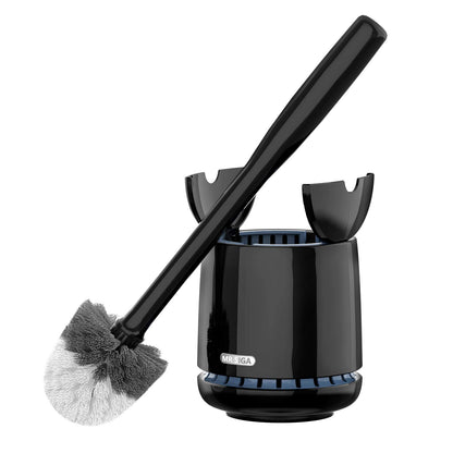 MR.SIGA Toilet Bowl Brush and Holder, Sturdy Long Handle, Gray, 1 Pack
