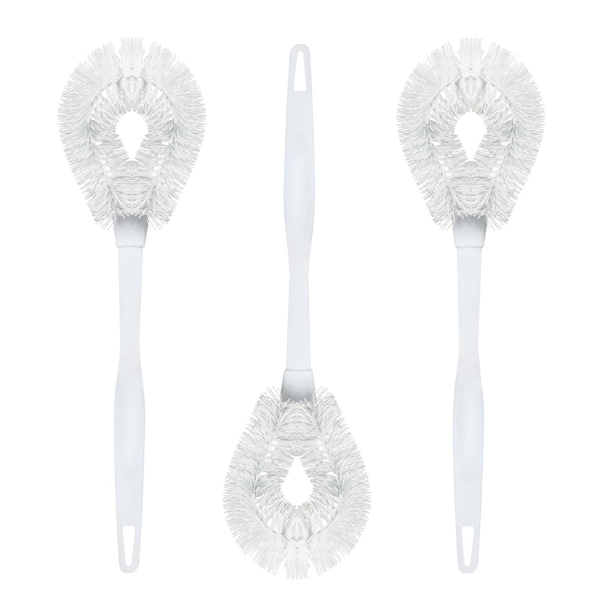 LOLA Classic Toilet Brush, Durable Fiber Stiff Bristles, Non-Scratch - 2 PK