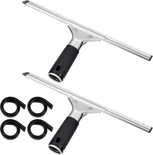 6 Pcs 12'' Professional Steel Window Squeegee